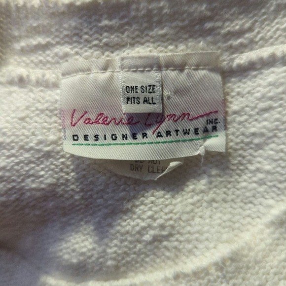 Valerie Lynn Designer Artwear Vintage Sweater Tropical Bejeweled One Size - Picture 9 of 12
